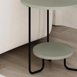 Fwstyle 2 Tier Round Ash Green Side Lamp Table - thumbnail 2