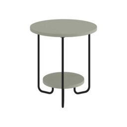 Fwstyle 2 Tier Round Ash Green Side Lamp Table - thumbnail 3