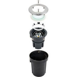2 Pack Stainless Steel Ip67 Ground Light - 6W Warm White Led - Tilting Head - thumbnail 5