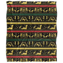 Fantastic Beasts: The Secrets Of Dumbledore Silky Brazil Pattern Supersoft Blanket Multicoloured (152Cm X 127Cm) - thumbnail 1