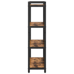 Berkfield Bookcase Smoked Oak 80 X 30 X 118 Cm Engineered Wood - thumbnail 6