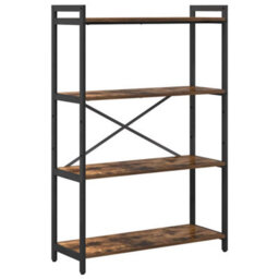 Berkfield Bookcase Smoked Oak 80 X 30 X 118 Cm Engineered Wood - thumbnail 2