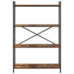 Berkfield Bookcase Smoked Oak 80 X 30 X 118 Cm Engineered Wood - thumbnail 5