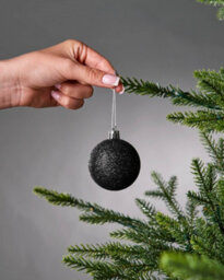 Werchristmas Black Shatterproof Baubles 50 Pack - thumbnail 4