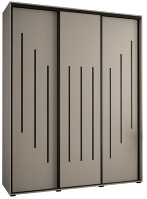 Arte Elegant Dakota Viii Sliding Door Wardrobe 2000mm - Expansive Storage With Hanging Rails And Shelves H2350mm D600mm - image 1