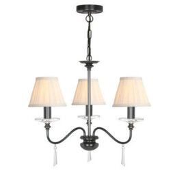 Elstead Finsbury Park Chandelier 3 Light Polished Nickel Finish, E14 - thumbnail 2