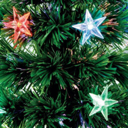 Garden Store Direct Premier Fibre Optic Star Topped Artificial Christmas Tree With Multi Coloured Led Lights 80Cm - thumbnail 3
