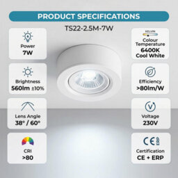 Recessed Led Spot Lights Ceiling Downlight Surface Downlight Power 7W - thumbnail 7