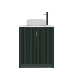 Royal Bathrooms Avenza 800mm Deep Moss Green Floor Standing Bathroom Vanity Unit 2 Door With Art Round Basin - thumbnail 6