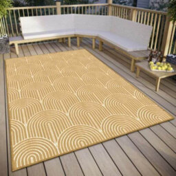 The Rugs Flatweave Indoor Outdoor Reversible Rug Pangli Durable Polypropylene In Yellow - thumbnail 6