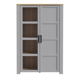 Furniture To Go Bohol Display Cabinet Inc. 2X Led Lights In Riviera Oak/grey Oak - thumbnail 2