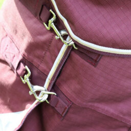 "Highlander Plus Standard-Neck 100G Horse Turnout Rug Maroon (7 3"")" - thumbnail 2