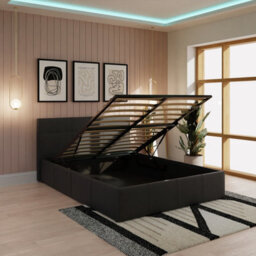 Gfw End Lift Ottoman Bed 150Cm King Size Black - thumbnail 2