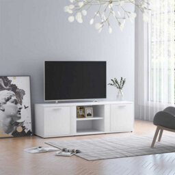 Walplus Tv Cabinet White 120X34X37 Cm Engineered Wood - thumbnail 3