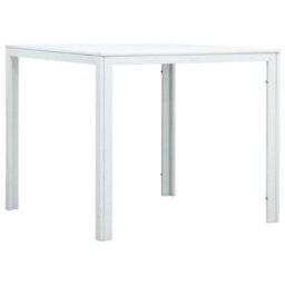 Berkfield Coffee Table White 78X78X74 Cm Hdpe Wood Look - thumbnail 1
