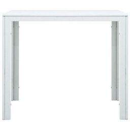 Berkfield Coffee Table White 78X78X74 Cm Hdpe Wood Look - thumbnail 3