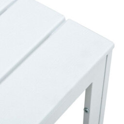 Berkfield Coffee Table White 78X78X74 Cm Hdpe Wood Look - thumbnail 5