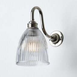 Old School Electric Elongated Prismatic Wall Light : Swan Arm - Polished Nickel - thumbnail 2