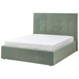 Beliani Ottoman Bed Lorient Boucle Green 140 X 200 Cm (Eu Double) - thumbnail 4