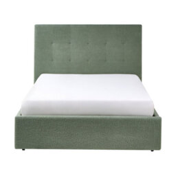 Beliani Ottoman Bed Lorient Boucle Green 140 X 200 Cm (Eu Double) - thumbnail 7