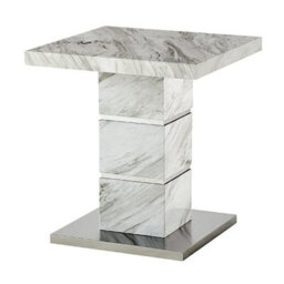 Furniture in Fashion Parini High Gloss Lamp Table Square In Magnesia Marble Effect - thumbnail 4