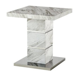 Furniture in Fashion Parini High Gloss Lamp Table Square In Magnesia Marble Effect - thumbnail 6