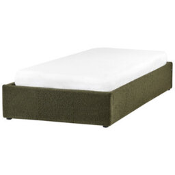 Beliani Ottoman Bed Without Headboard Boucle Dinan 90 X 200 Cm (Eu Single) Dark Green - thumbnail 6
