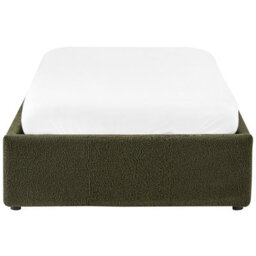 Beliani Ottoman Bed Without Headboard Boucle Dinan 90 X 200 Cm (Eu Single) Dark Green - thumbnail 7