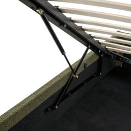 Beliani Ottoman Bed Without Headboard Boucle Dinan 90 X 200 Cm (Eu Single) Dark Green - thumbnail 8