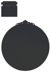 "Mirroroutlet Crown - Black Metal Framed Round Circular Decorative Wall Mirror 39"" X 39"" (100X100Cm)" - thumbnail 4