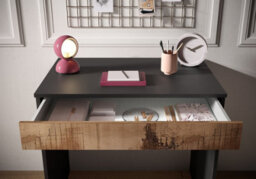 FurniComp LTD Furnicomp Kompact Small Black And Pero Oak Home Office Desk/dressing Table - thumbnail 3