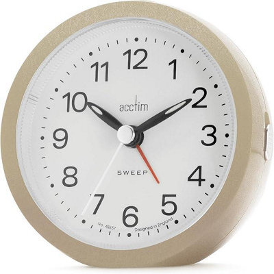 Acctim Elana Non-Ticking Analogue Alarm Clock Champ