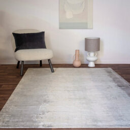 Beige Viscose Handmade , Luxurious , Modern Easy To Clean Abstract Rug For Living Room, Bedroom - 160Cm X 230Cm - thumbnail 1
