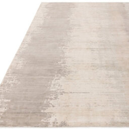 Beige Viscose Handmade , Luxurious , Modern Easy To Clean Abstract Rug For Living Room, Bedroom - 160Cm X 230Cm - thumbnail 3
