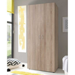 Arte Base Timeless Hinged 2 Door Wardrobe In Oak Sonoma - Classic Design With Ample Storage - W81Cm X H176Cm X D51Cm - thumbnail 2