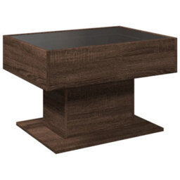 Berkfield Coffee Table With Led Brown Oak 70X50X45 Cm Engineered Wood - thumbnail 8