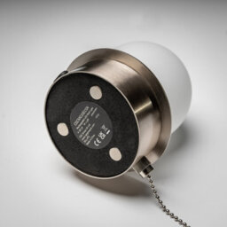 CGC Lighting Cgc Macie Satin Nickel & White Opal Globe Led Rechargeable Magnetic Usb Reading Bedside Wall Light Pull Cord Switch - thumbnail 4