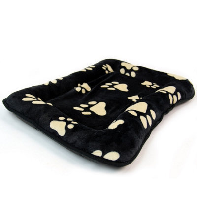 Actiaspet S 24Inch Pawprint Pet Bed Black/tan - image 1