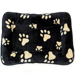 Actiaspet S 24Inch Pawprint Pet Bed Black/tan - thumbnail 2