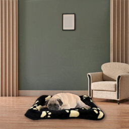 Actiaspet S 24Inch Pawprint Pet Bed Black/tan - thumbnail 4