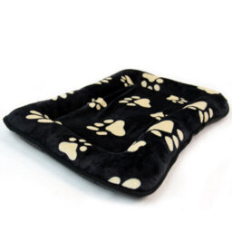 Actiaspet S 24Inch Pawprint Pet Bed Black/tan - thumbnail 1