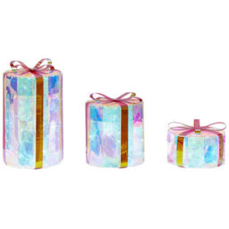 Beliani Outdoor Decoration Led Grimsey Christmas Gifts 30/20/10 Cm Multicolour