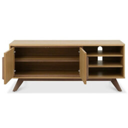 Xample Bentley Designs Kristen Light Oak Entertainment Unit For Tvs Up To 55 Inch, Weathered Oak Finish, Open Storage Shelves, Tv Stand - thumbnail 5