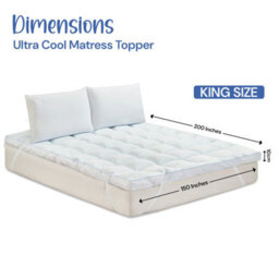 Belofay Ultra Cool Single Mattress Topper 10Cm Extrathick  With Cooling Jacquard Fabric, 100% Polyester Filling - thumbnail 7