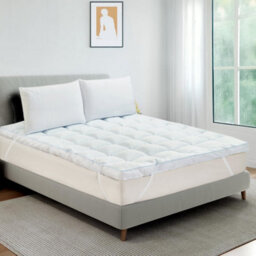 Belofay Ultra Cool Single Mattress Topper 10Cm Extrathick  With Cooling Jacquard Fabric, 100% Polyester Filling - thumbnail 1