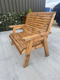 Simply Wood Churchill 2 Seater Garden Bench - thumbnail 1