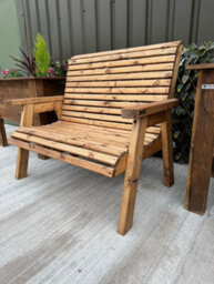 Simply Wood Churchill 2 Seater Garden Bench - thumbnail 8