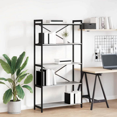 Berkfield Bookcase Grey Sonoma 80 X 30 X 153 Cm Engineered Wood - image 1