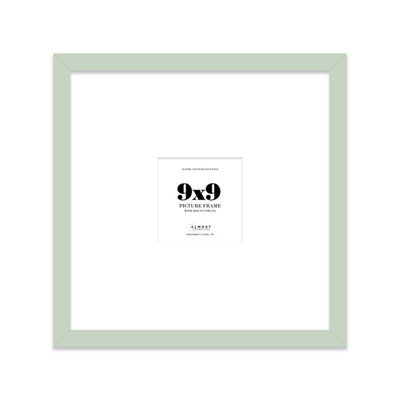 "9X9"" Mint Green Picture Frame - 9X9"" Square Frame With 5X5"" Mount For 9X9""/5X5"" Pictures Vintage Style Gallery Wall, 1 Pack" - image 1