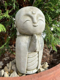 Burgess Lovely Monk Stone Statue Outdoor Garden Ornament Oriental Buddha - thumbnail 3